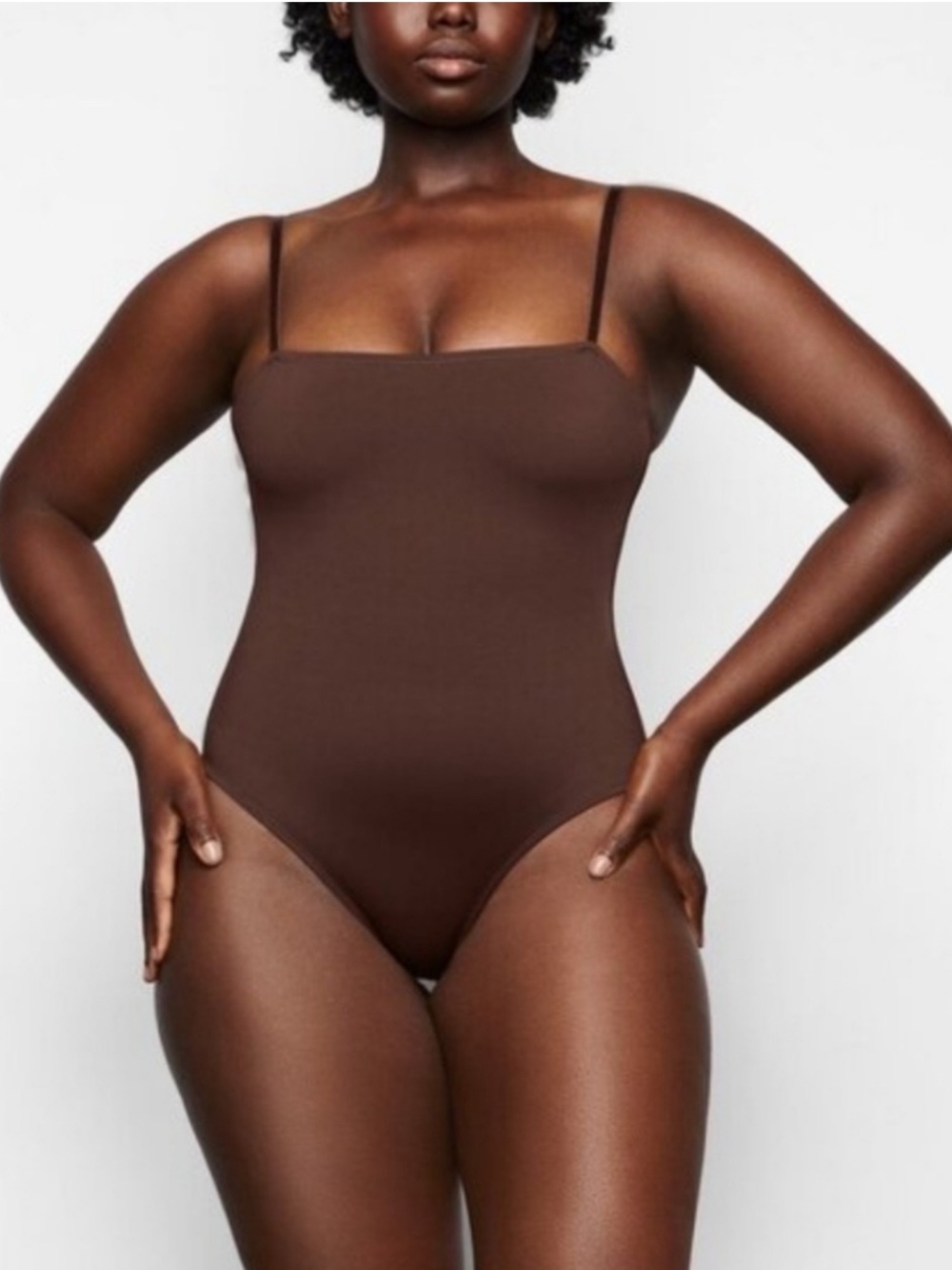 Skims Swim Shaping Cami Cocoa Brown One Piece Swimsuit